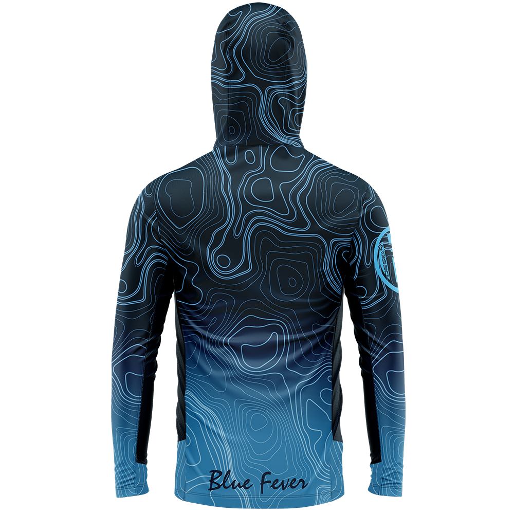 Hooded performance t-shirt Bathimetry