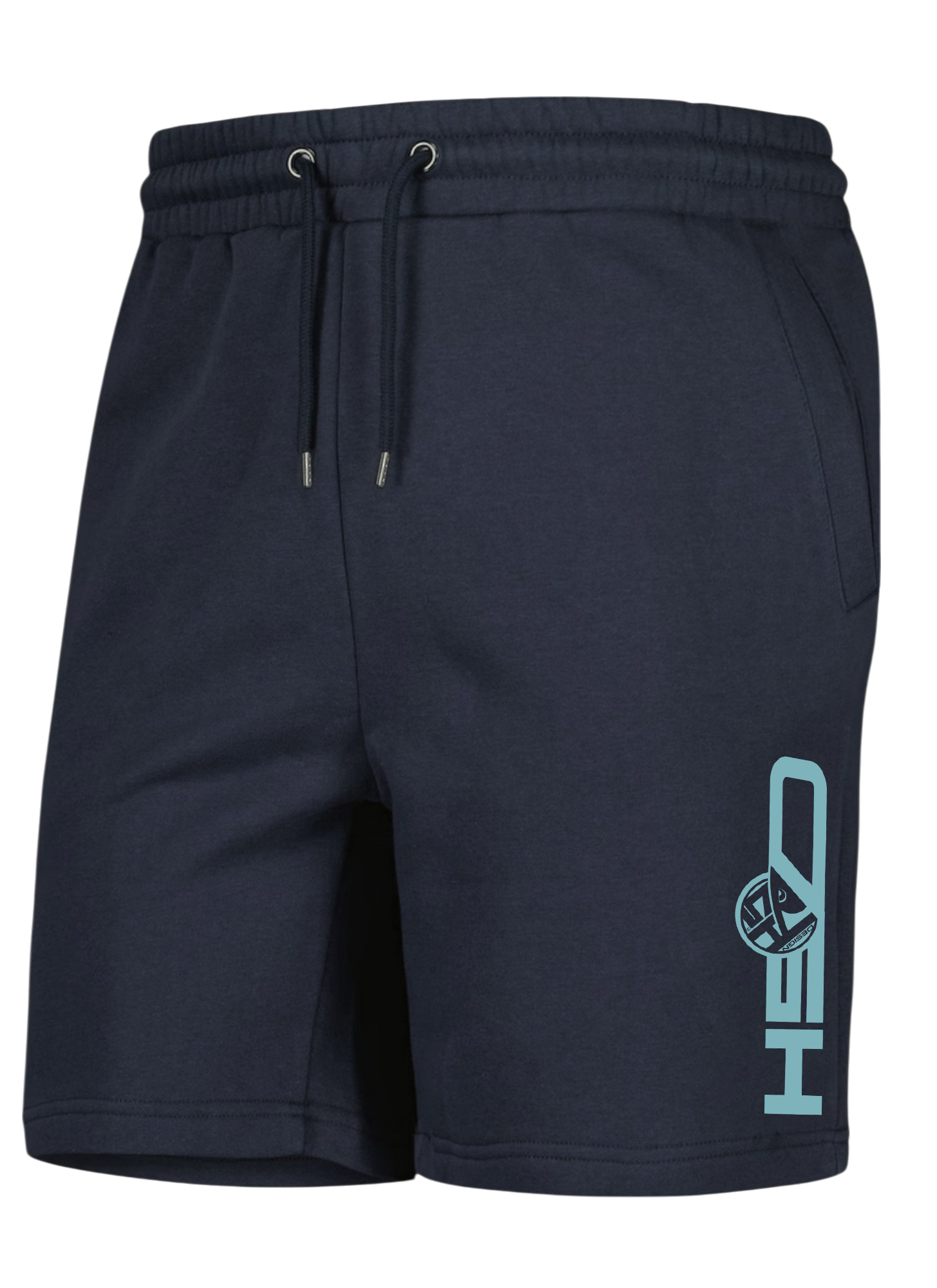 Short blue HSD with logo sky blue