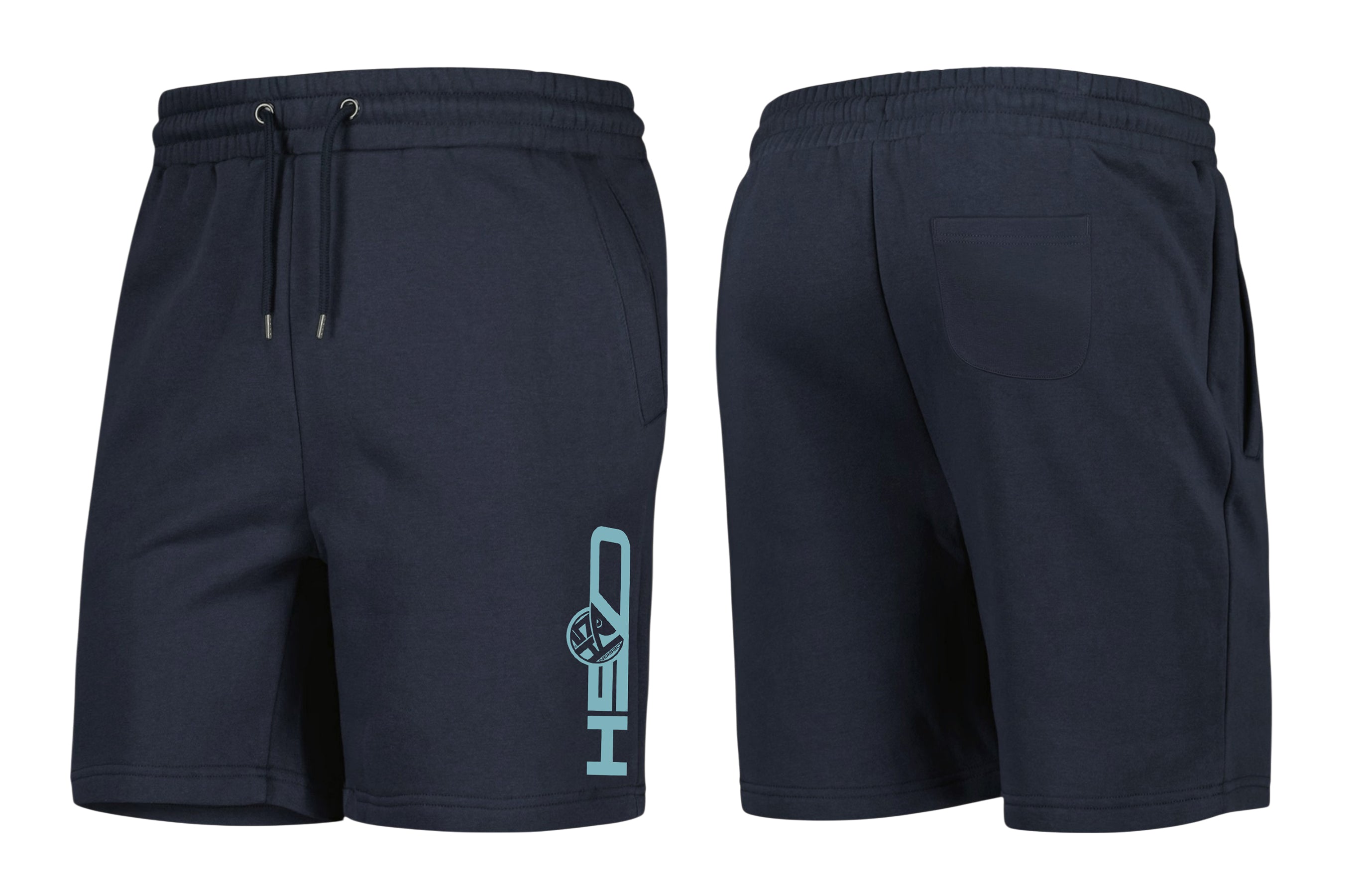 Short blue HSD with logo sky blue
