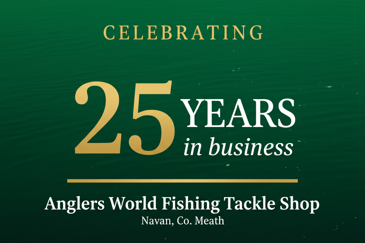 Anglers World 25th Anniversary Banner - Enlarged Celebrating