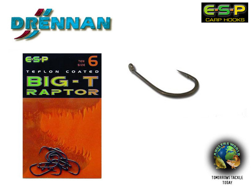 ESP Raptor Big T's Barbed Carp Hooks - Anglers World