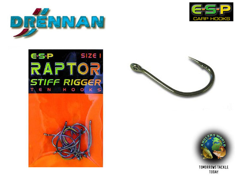 esp fishing hooks ESP Raptor Stiff Rigger Carp Hooks MKII – Anglers World