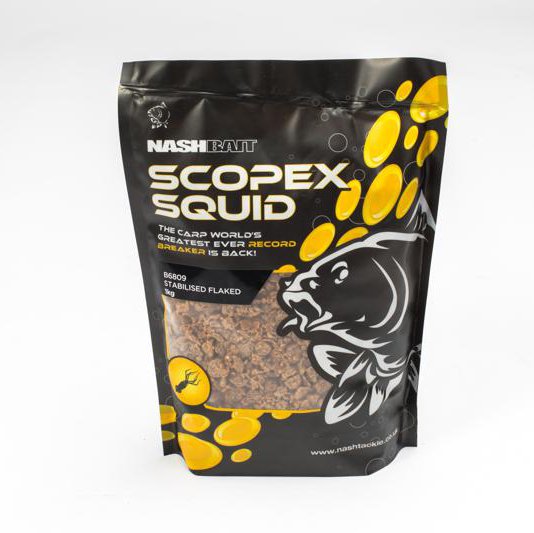 Nashbait Scopex Squid Flake 1kg - Carp Bait
