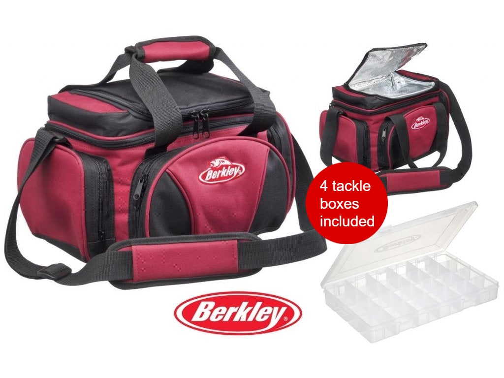 berkley tackle bags & boxes Berkley System Bag + 4 Tackle Boxes + Cooler Top – Anglers World