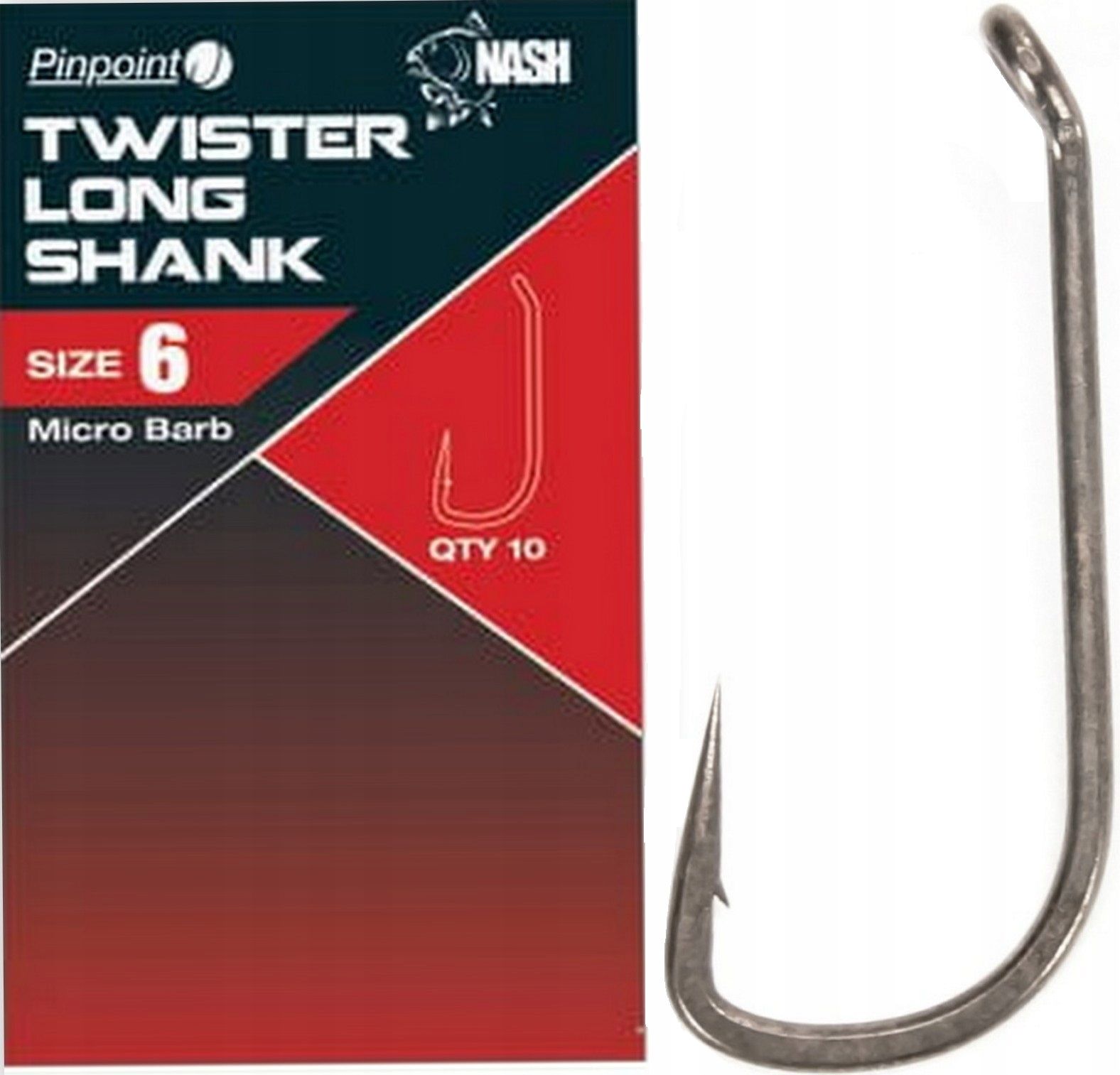 Nash Twister Long Shank Hooks - Carp Fishing Hooks
