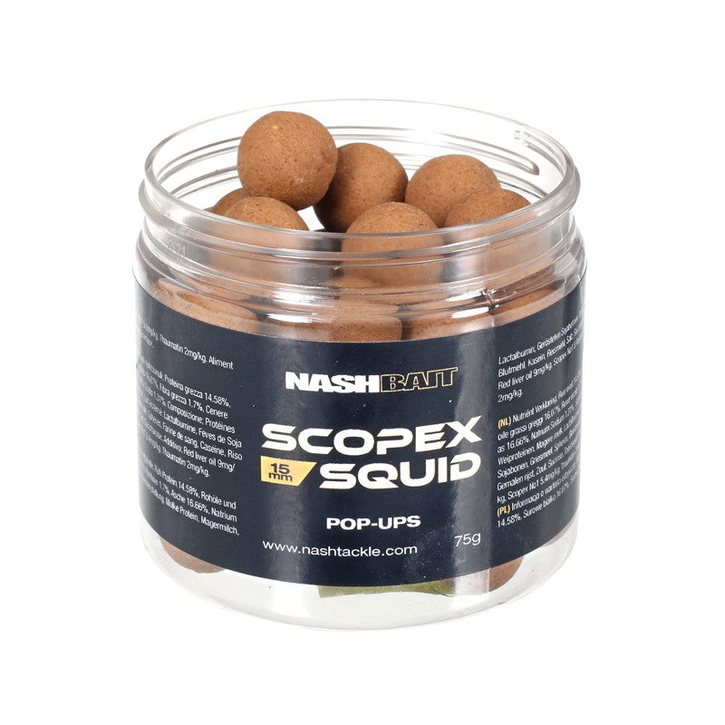 Nash Bait Scopex Squid Pop Ups 12mm - Carp Bait - Anglers World