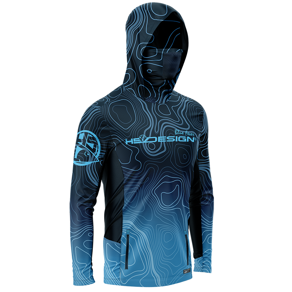 Hooded performance t-shirt Bathimetry