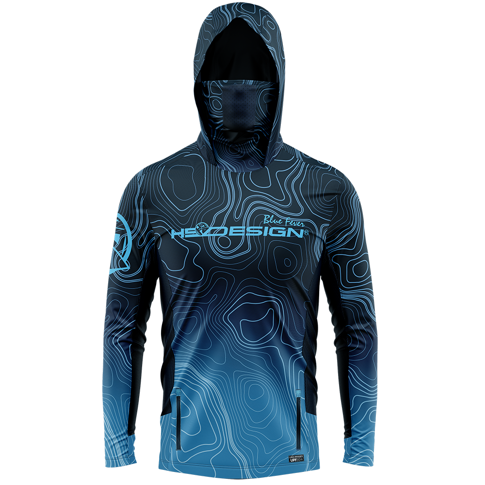 Hooded performance t-shirt Bathimetry