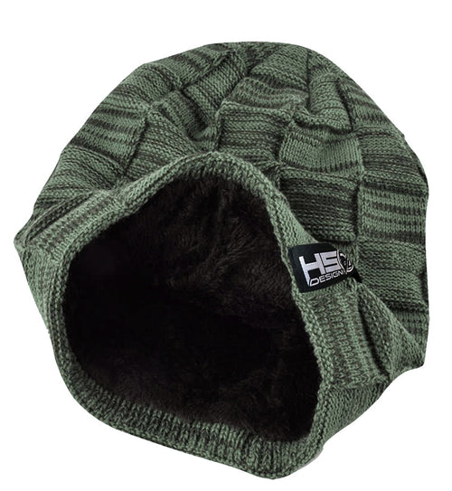 Green beanie HSD with fur - Beanies - Anglers World