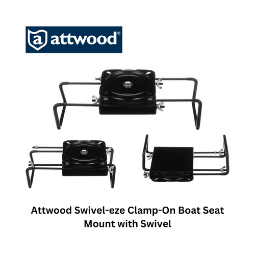 Attwood Swivl-eze Clamp-On Boat Seat Mount with Swivel - Boat Seats - Anglers World
