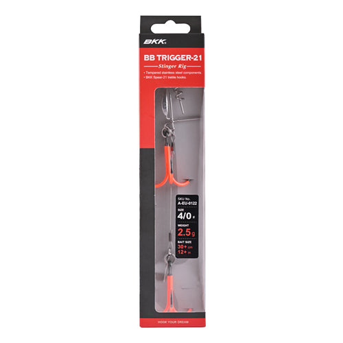 BKK BB Trigger 21-UVO Stinger Rigs - Pike Wire Stingers - Anglers World