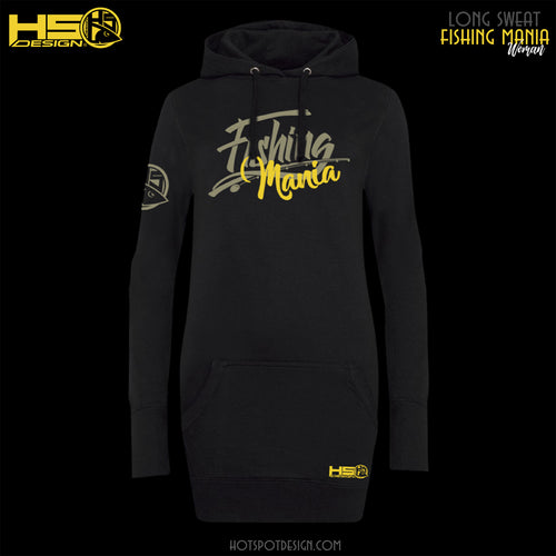 Long hoodie Fishing Mania woman - Hoodies - Anglers World