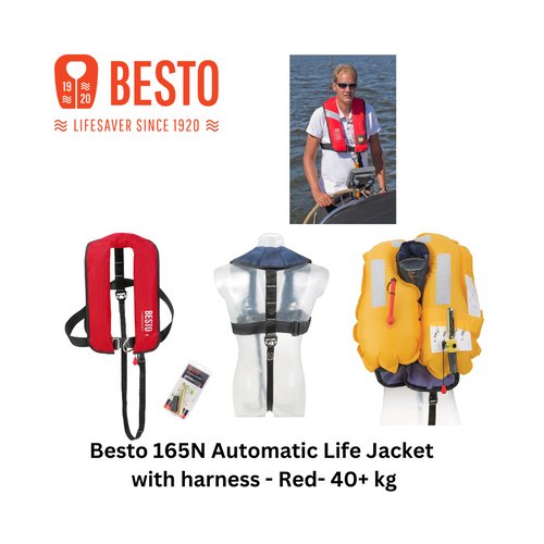 Besto 165N Automatic Lifesaver Jacket + Harness - Life Jackets - Anglers World