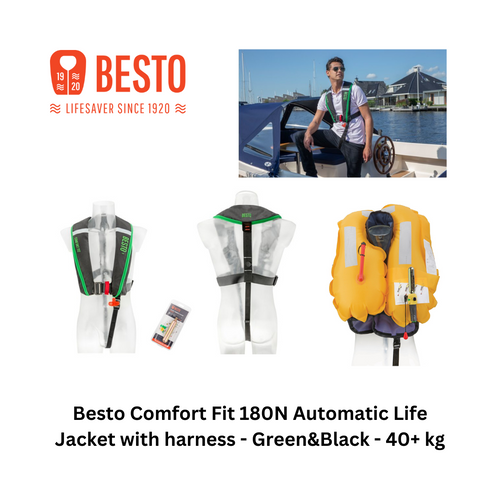 Besto Comfort Fit 180N Automatic Lifesaver Jacket + Harness - Life Jackets - Anglers World