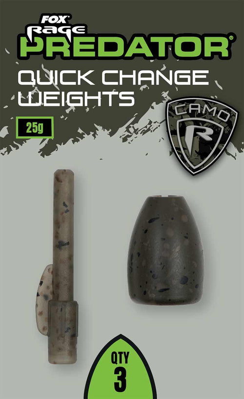 Fox Rage Predator Camo Quick Change Weights - WEIGHTS & SINKERS - Anglers World
