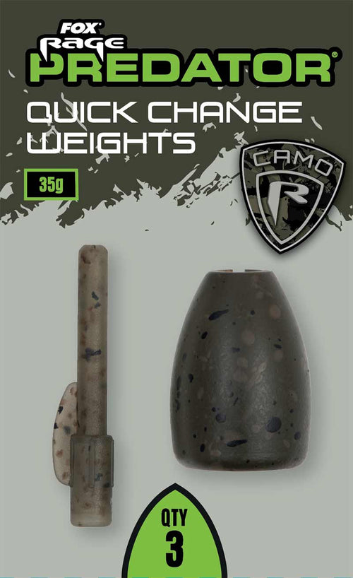 Fox Rage Predator Camo Quick Change Weights - WEIGHTS & SINKERS - Anglers World