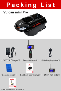 Boatman Vulcan Mini Pro Black - Bait Boats - Anglers World