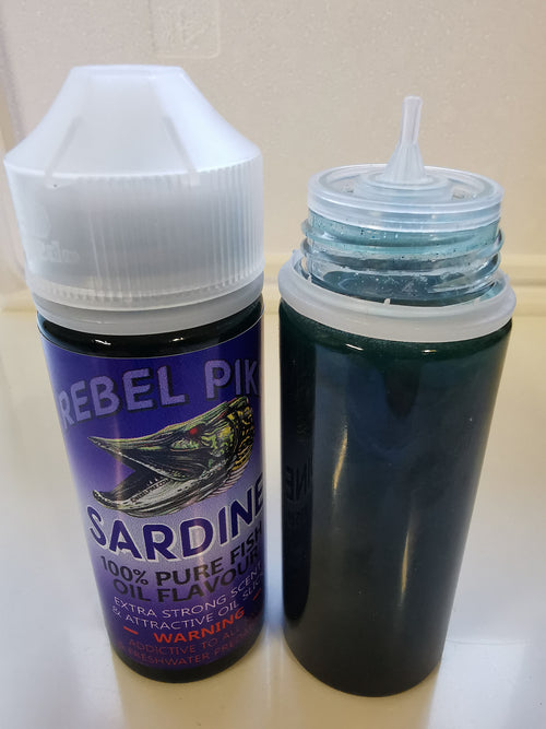 Rebel Pike Oily Sardine Fish Oil Flavour 120ml - Pike Oils - Anglers World
