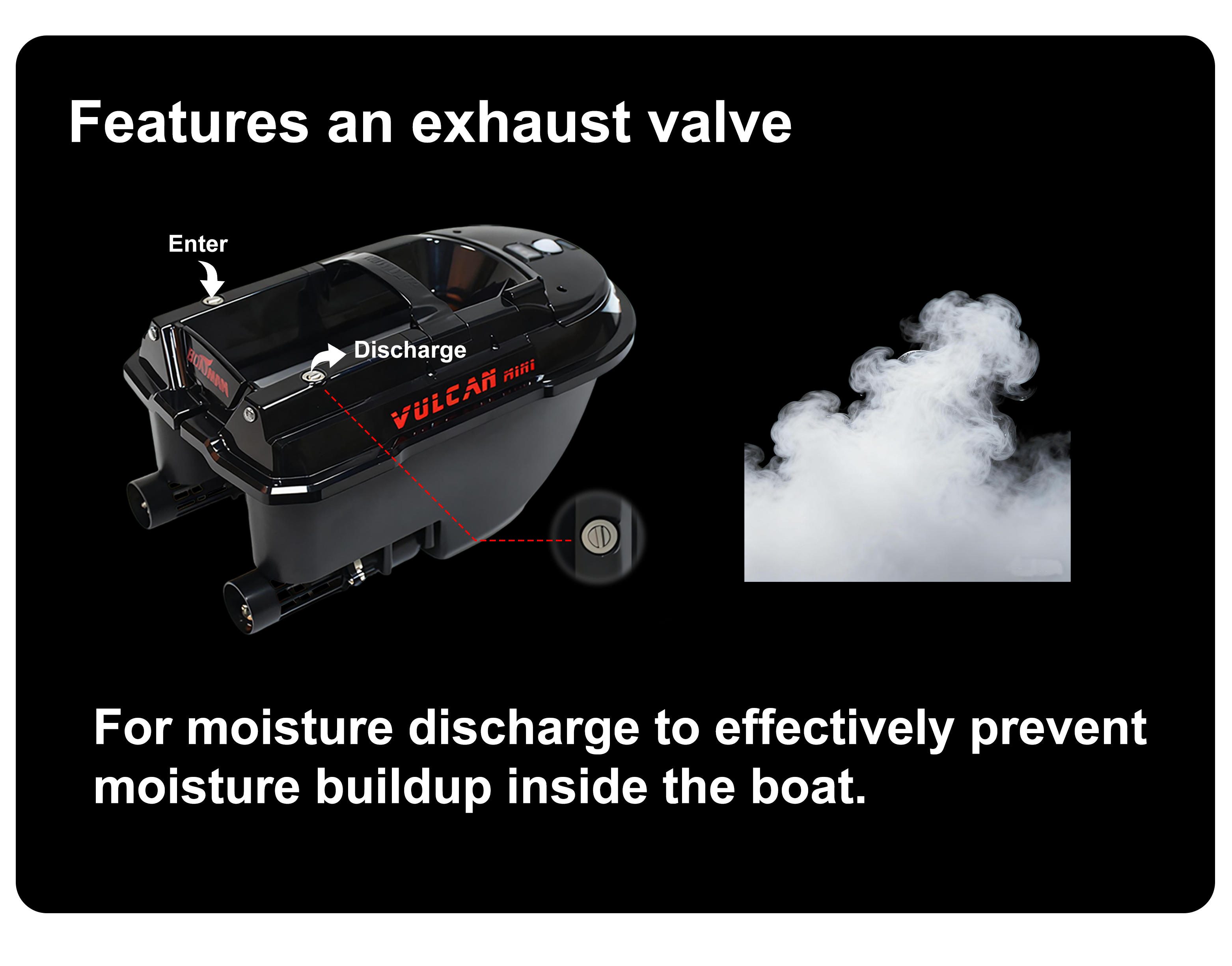 Boatman Vulcan Mini Pro Black - Bait Boats - Anglers World