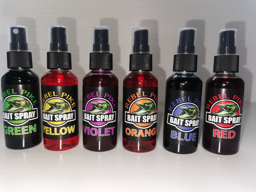 Rebel Pike Bait Spray Dyes - Bait Dye Srays - Anglers World