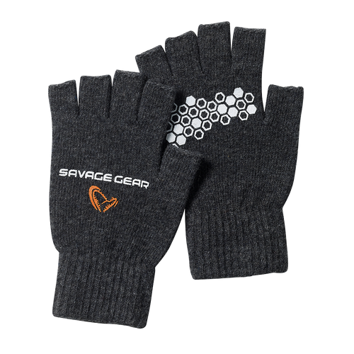 Savage Gear Knitted Half Finger Gloves - Fishing Gloves