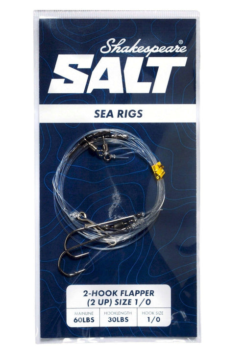 Shakespeare SALT Rig 2-Hook Flapper 2 up - Sea Rigs - Anglers World
