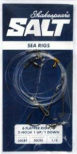 Shakespeare SALT Rig 2-Hook Flapper 1 up 1 down - Sea Rigs - Anglers World