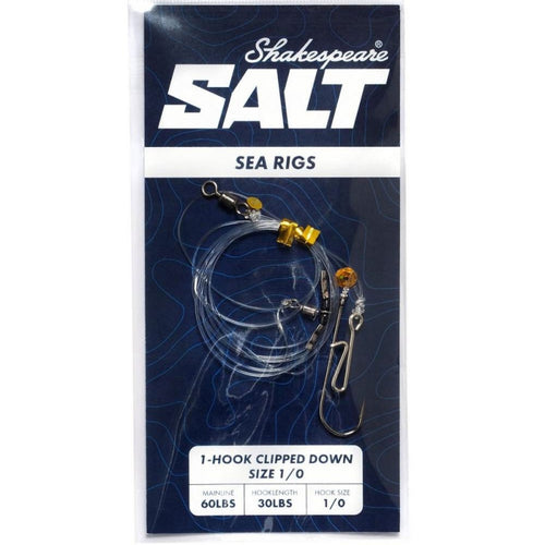 Shakespeare SALT 1 Hook Clip Down Rig - Sea Fishing Rigs