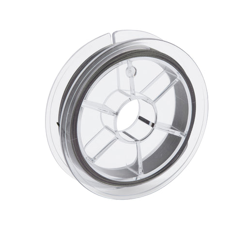 Skeater 49-strand 7x7 uncoated wire leader material on a clear spool