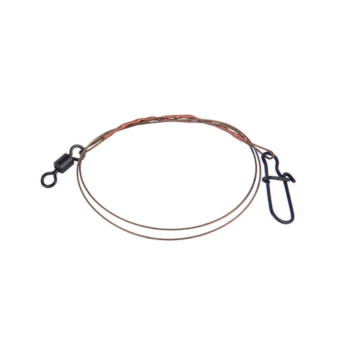 Skeater 7x7 wire pike leader with rolling swivel and Easy Snap