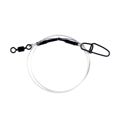 Skeater 0.80mm fluorocarbon pike leader with rolling swivel and Inter-Crosslock Snap