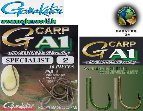 Gamakatsu G-Carp A1 Camo Coating Hooks - Carp Hooks - Anglers World