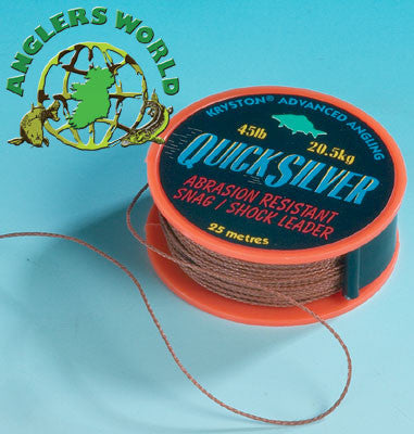 Kryston Quicksilver Ultra High Abrasion Shock Leader & Hook Length