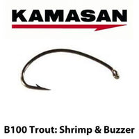 Kamasan B100 Trout, Shrimp & Buzzer Fly Hooks
