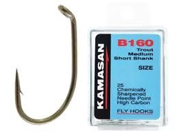 Kamasan B160 Trout Medium Short Shank Fly Hooks