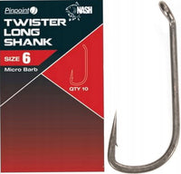 Nash Twister Long Shank Hooks - Carp Fishing Hooks