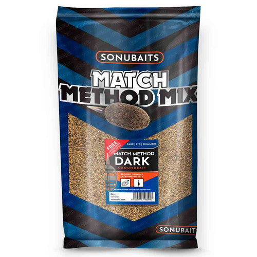 Sonubaits Match Method Mix Dark 2kg - Groundbaits - Anglers World