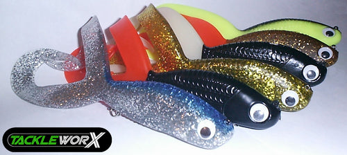 Tackle-Worx Twin Freak Soft Plastic Pike Lure - Soft Lures - Anglers World