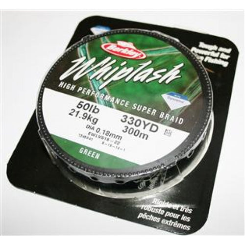 Berkley Whiplash Green Super Braid 330yds - Braid - Anglers World